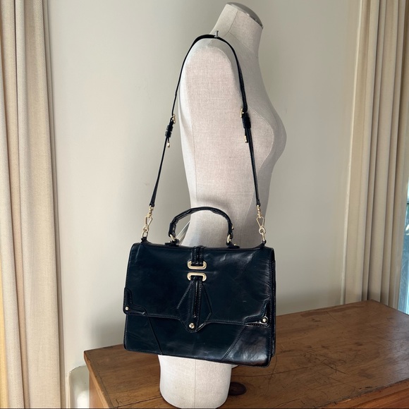 Rebecca Minkoff Collection Patent Leather Trim Shoulder Bag - Picture 11 of 16